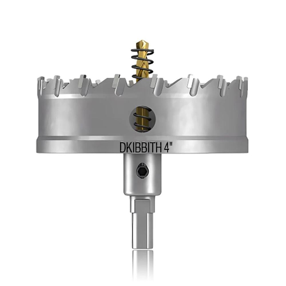 DKIBBITH 4" Tungsten Carbide Hole Saw Cutter 102mm TCT for Stainless Steel Metal